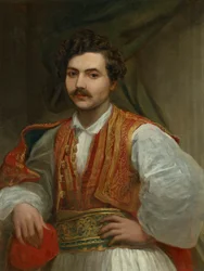 Portrait of Nicolas Ionides (1815-1873), Half-length, in Greek Costume