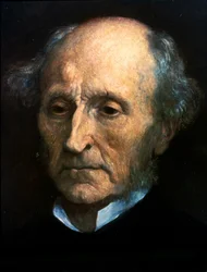 Portrait of John Stuart Mill. British philosopher and economist (1806 - 1873).