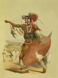 Zulu warrior, Utimuni, nephew of Chaka the late Zulu king, plate 13 from 