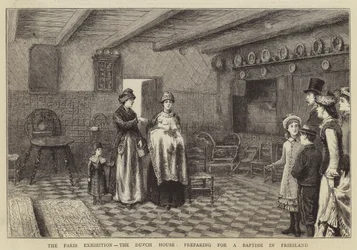 The Paris Exhibition, the Dutch House, preparing for a Baptism in Friesland