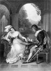 Illustration from work by George Gordon Byron, engraving, from complete works of Lord Byron