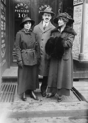 Fania Mindell, Editor Harold Hersey and Marian Bloom Probably Taken During the Bownsville Trial