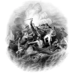 Gunboat encounter between Nelson and Don Miguel Tyrason, 1797