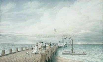 Cumulus or Thunder Cloud, Portland Pier, Lake Erie, c.1830s-40s