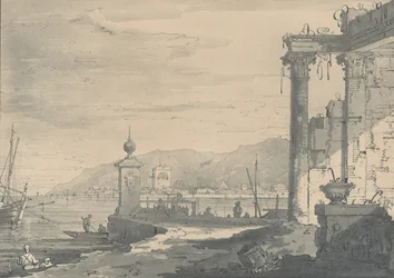 A Coastal Scene with a Classical Ruin