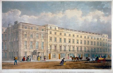 View of Eight Houses in Brook Street, Westminster, London, c1840