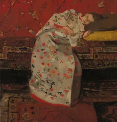 Girl in White Kimono
