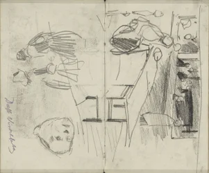 Figures in the Fish Market in Delft and Figure Studies