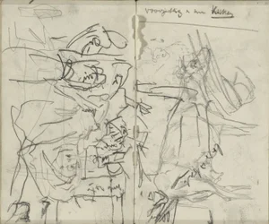 Study Sheet with Figures and a Cow