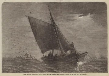 The British Fisheries, No 3, Stow Boats Fishing for Sprats