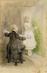 Ichabod Crane and Katrin Van Tassel, c.1893