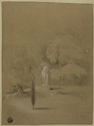 Statue on Lawn in Epsom