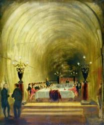 Banquet in the Thames Tunnel, c.1827