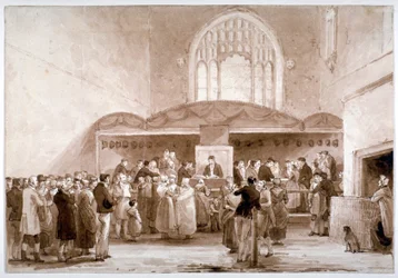 Interior View of Guildhall Chapel, City of London, 1817