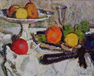 Still Life of Fruit on a White Tablecloth, 1921