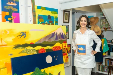 Cristina Rodriguez in her studio, 2022