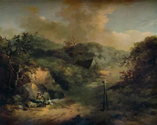 A Hillside with Tramps Reposing