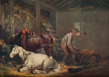 Horses in a Stable
