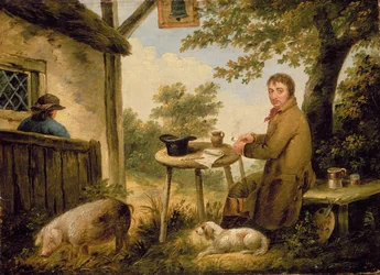 Portrait of the Artist Outside the Bell Inn