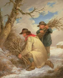 Twig Gatherers in the Snow