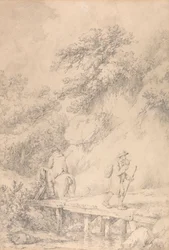 Two Men on a Country Road
