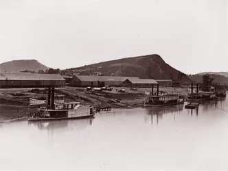 Tennessee River at Chattanooga and Lookout Mountain Spur, ca. 1864