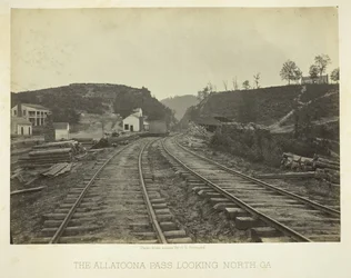The Allatoona Pass, Looking North, GA, 1866