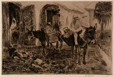 Boy and Donkeys