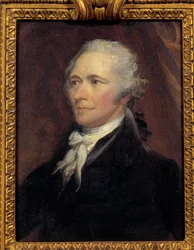 Portrait of Alexander Hamilton (1757-1804), Secretary of the Treasury of the United States. Painting by George Healy (1808-1894)