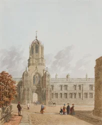 Tom Tower, Christ Church from Pembroke Square, Oxford, 1849