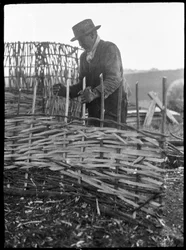 A hurdle maker at work near Alton