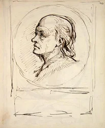 Portrait of William Blake, from a notebook used by the artist for sketches and notes