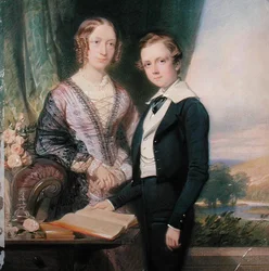 Portrait of an Unknown Young Man Standing by His Mother