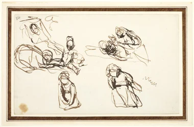 Children Seated on the Ground, Possibly Studies for Infant Shakespeare with Tragedy and Comedy