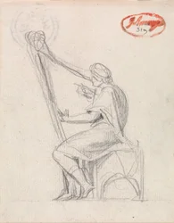 David Playing the Harp