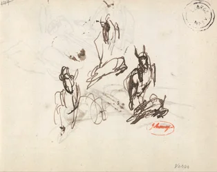 Frolicking Goat: Three Sketches