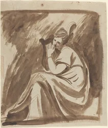 Lady Hamilton Playing a Lyre
