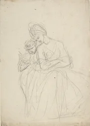 Portrait Study of a Seated Woman with Child