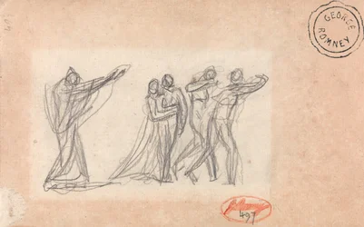 Possibly a Figure Pronouncing a Curse on a Group