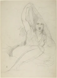 Seated Woman Unveiling Herself