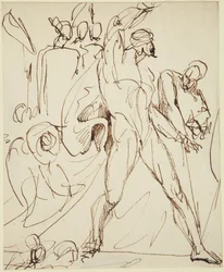Sketch for the Figure of Macbeth in the Banquet Scene from Macbeth