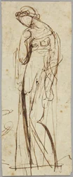 Standing Female Figure, Portrait Study