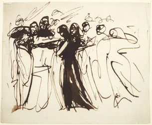 Standing Figures Gathered Together