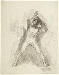 Standing Male Nude with Shield