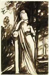 Standing Woman at a Stele