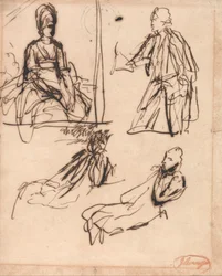 Studies for Portraits of a Man and a Woman
