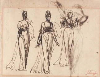 Three Studies of a Standing Woman, Possibly Lady MacBeth