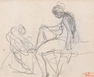 Two Figures: Probably for the Bath of Diana