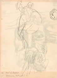 Two Studies, A Man Carrying a Body, and a Kneeling Woman