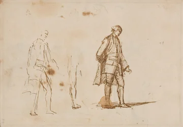 Two Studies of a Male Figure